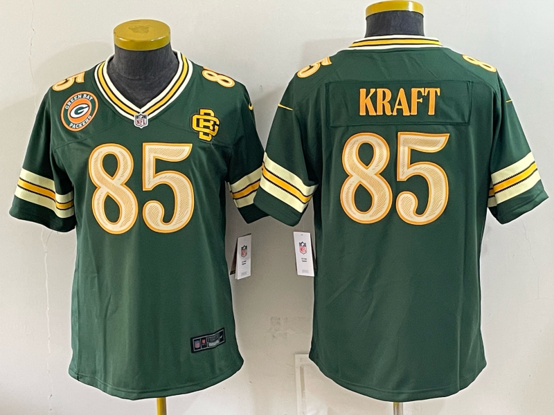 Women Green Bay Packers #85 Kraft green Nike Game 2026 NFL Jersey 092402->women nfl jersey->Women Jersey